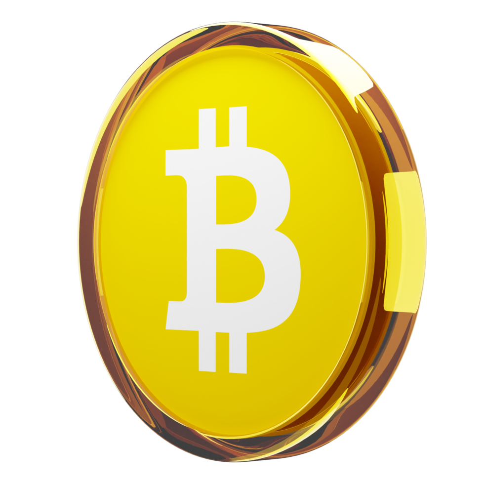 Bitcoin SV ,BSV Glass Crypto Coin 3D Illustration png