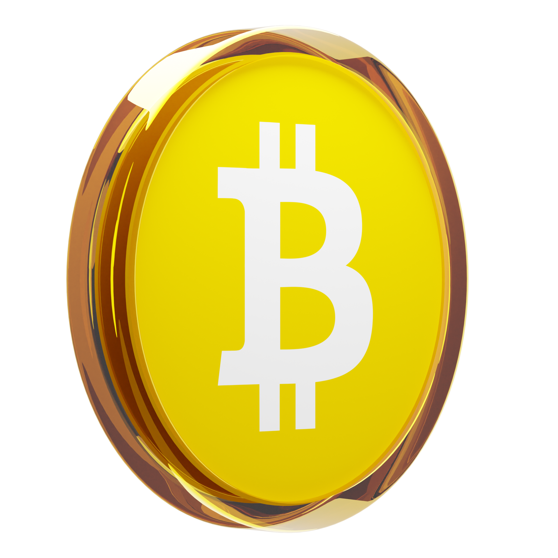 Bitcoin SV ,BSV Glass Crypto Coin 3D Illustration 24092721 PNG