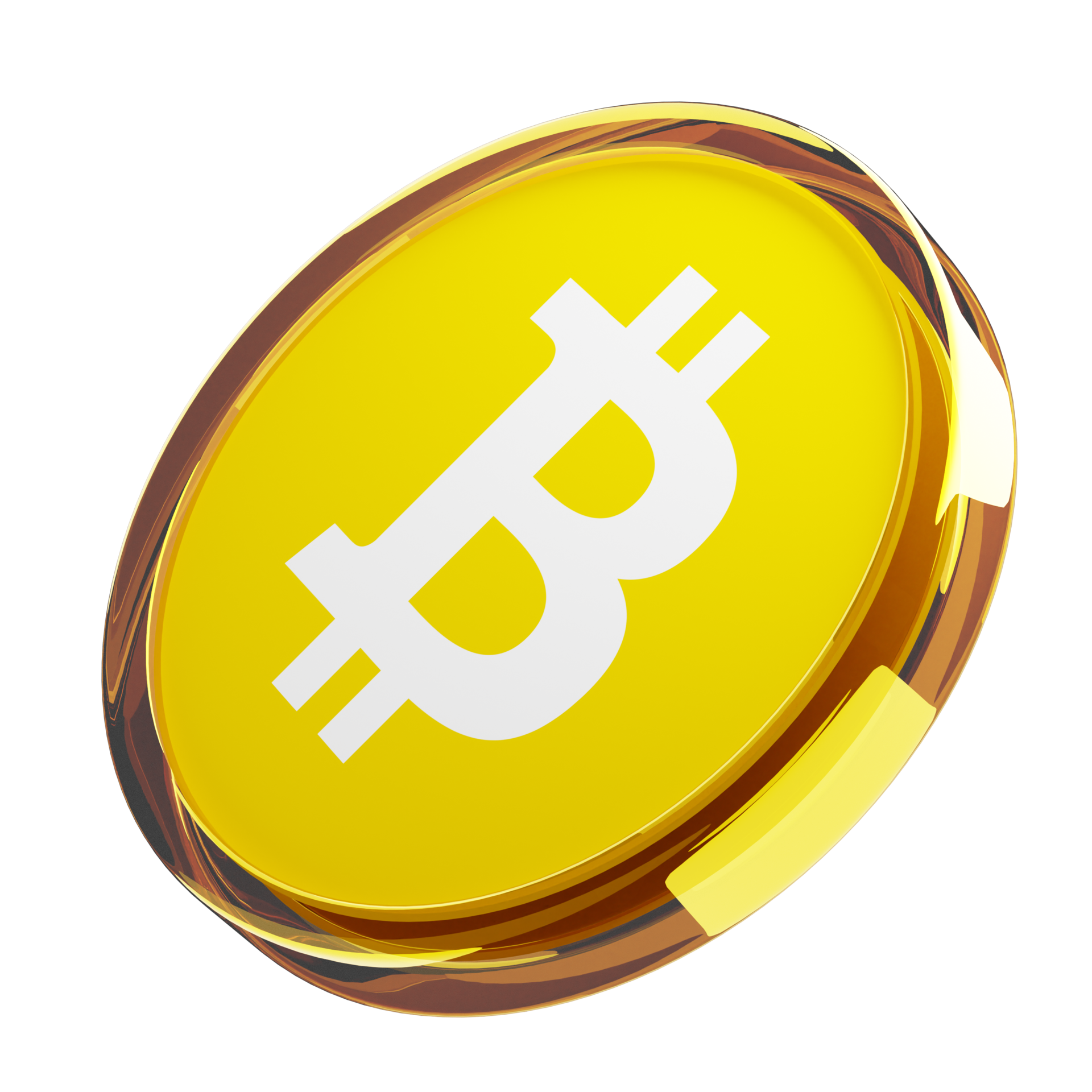 Bitcoin SV ,BSV Glass Crypto Coin 3D Illustration 24092725 PNG