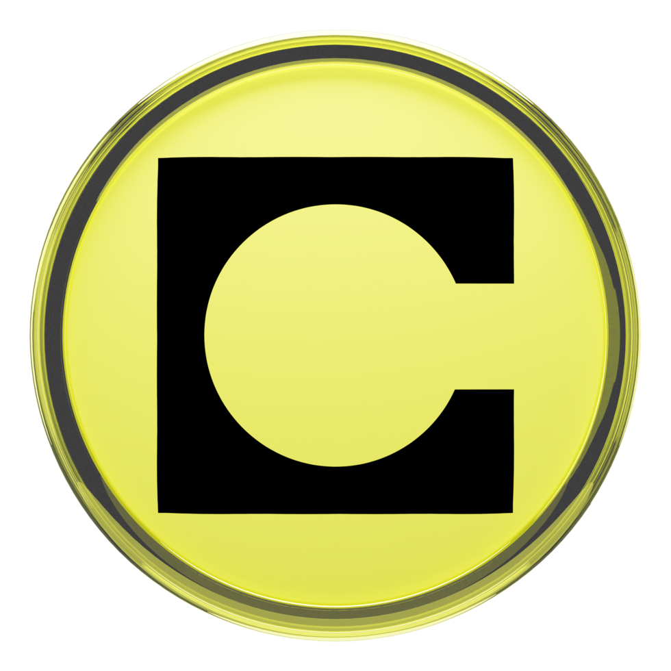 Celo Glass Crypto Coin 3D Illustration png