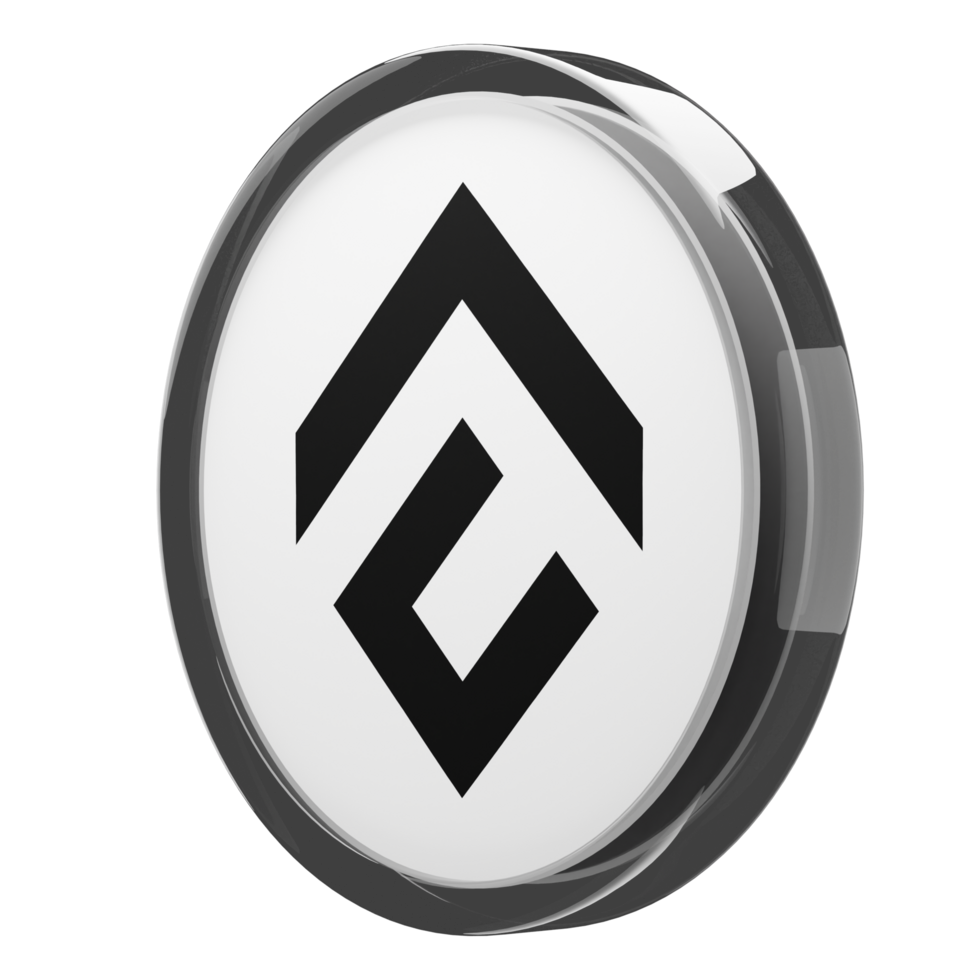 Conflux ,CFX Glass Crypto Coin 3D Illustration png