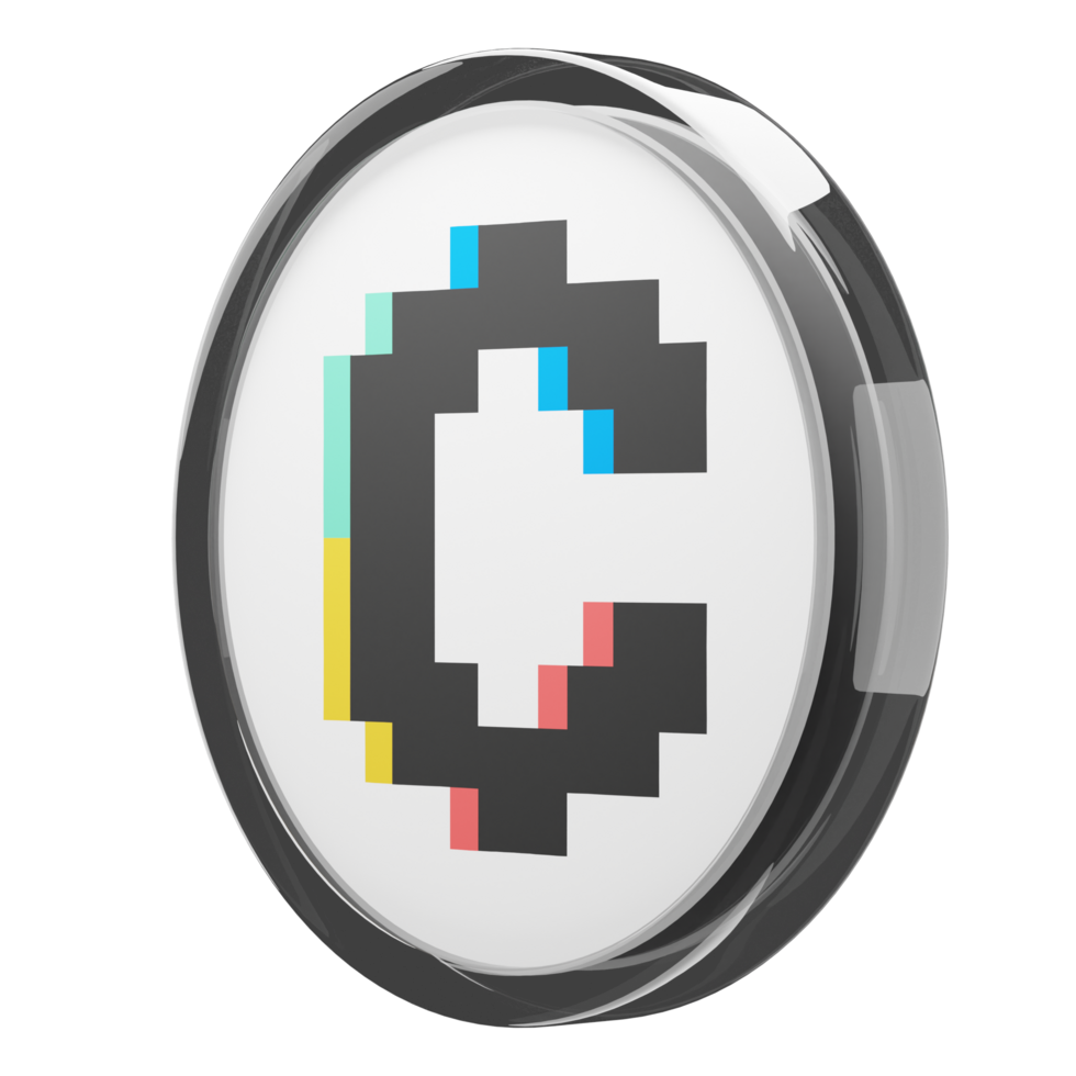 Convex Finance ,CVX Glass Crypto Coin 3D Illustration png