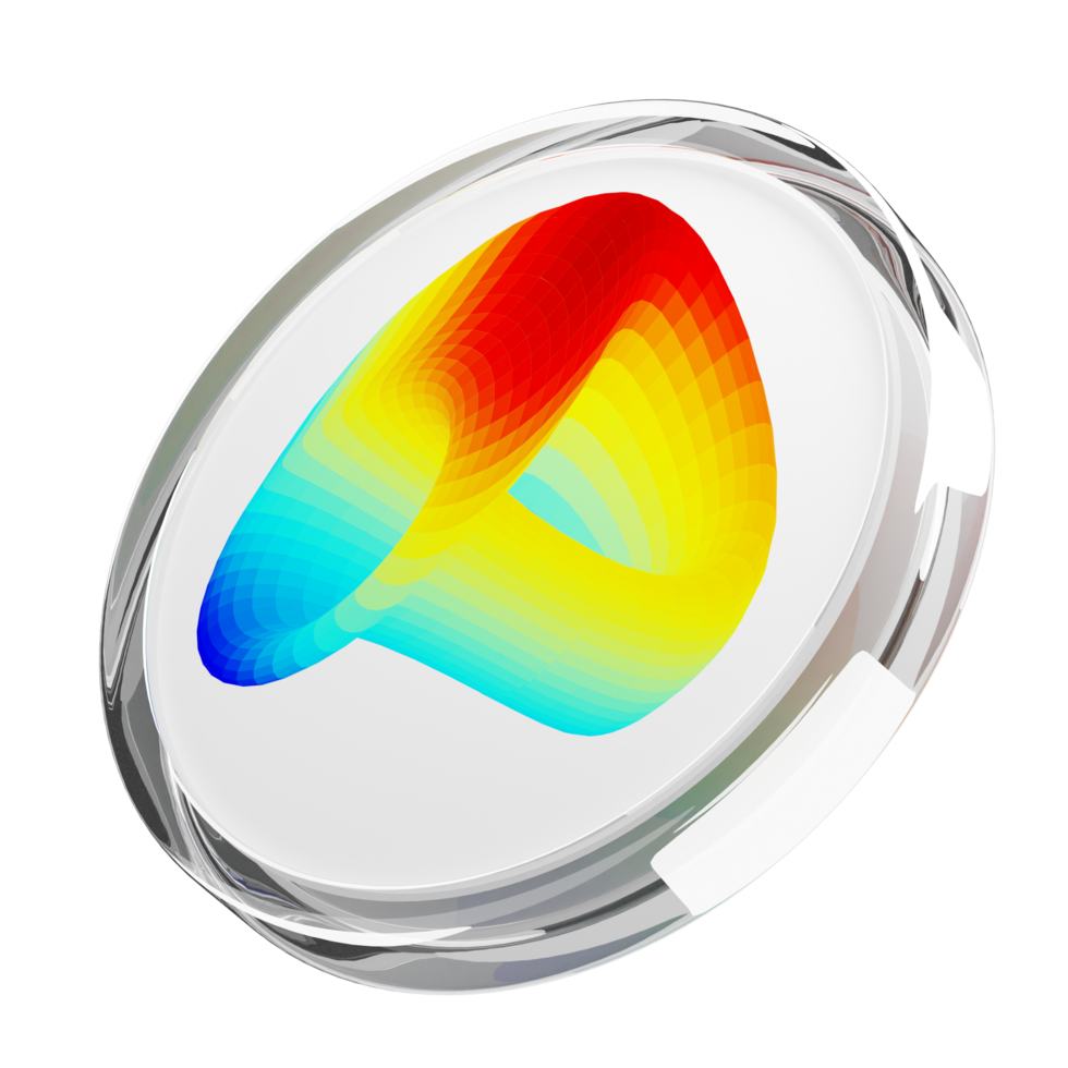 Curve DAO Token ,CRV Glass Crypto Coin 3D Illustration png