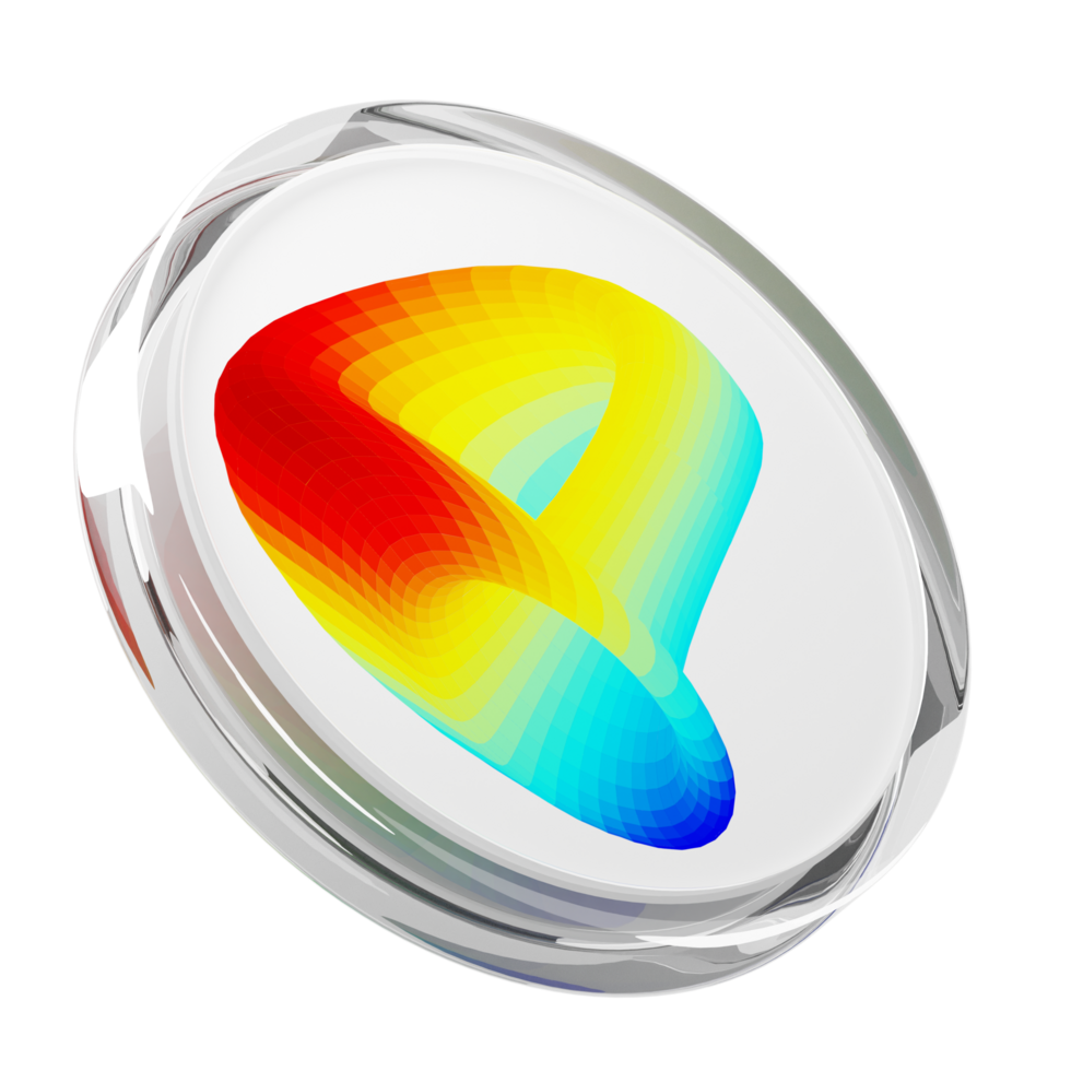Curve DAO Token ,CRV Glass Crypto Coin 3D Illustration png