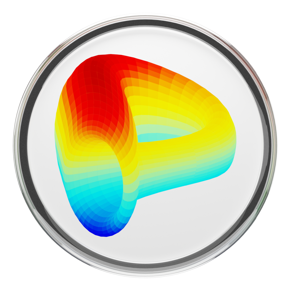 Curve DAO Token ,CRV Glass Crypto Coin 3D Illustration png