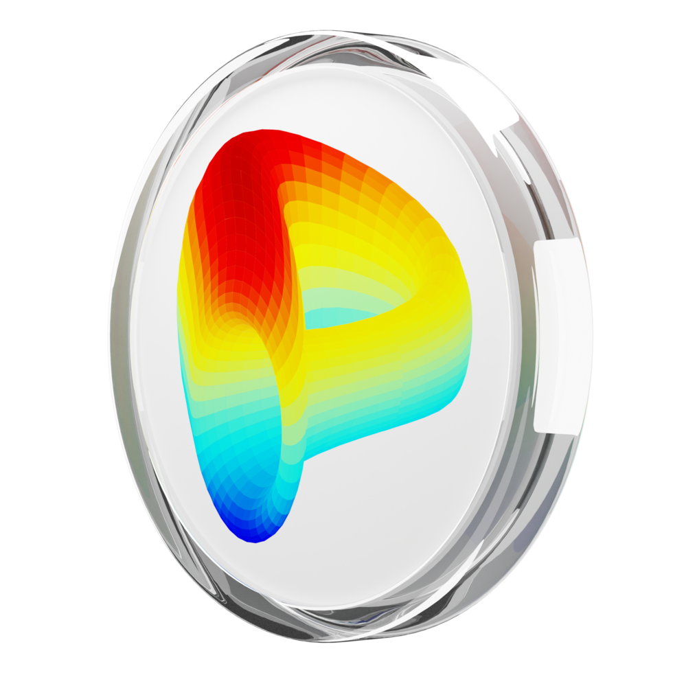 Curve DAO Token ,CRV Glass Crypto Coin 3D Illustration png