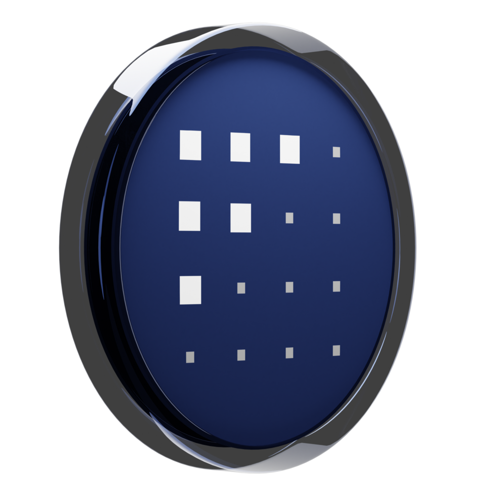 Fetch ai ,FET Glass Crypto Coin 3D Illustration png