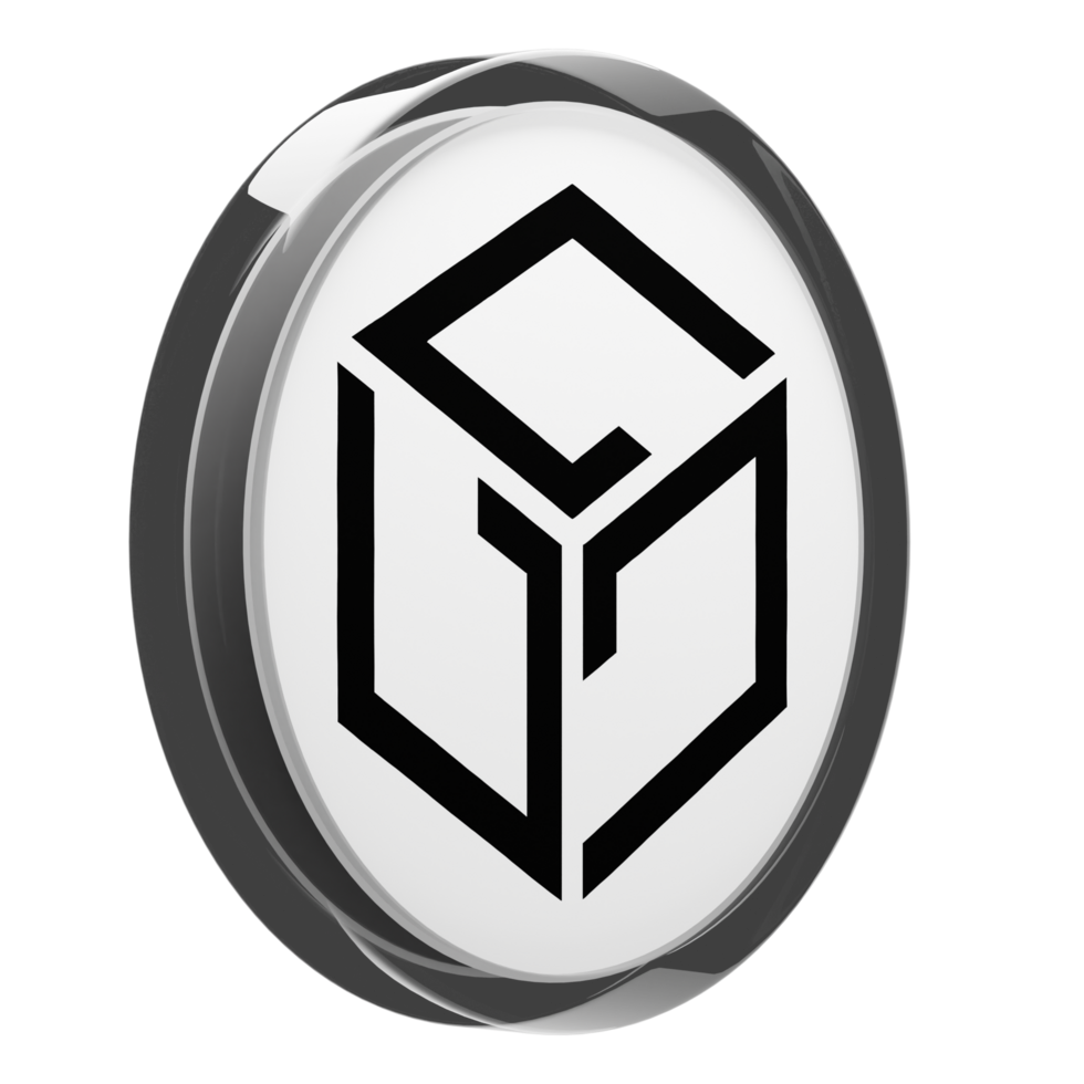Gala Glass Crypto Coin 3D Illustration png
