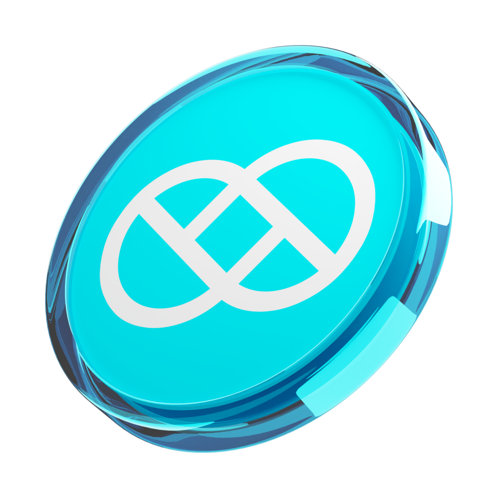 Gemini Dollar ,GUSD Glass Crypto Coin 3D Illustration png