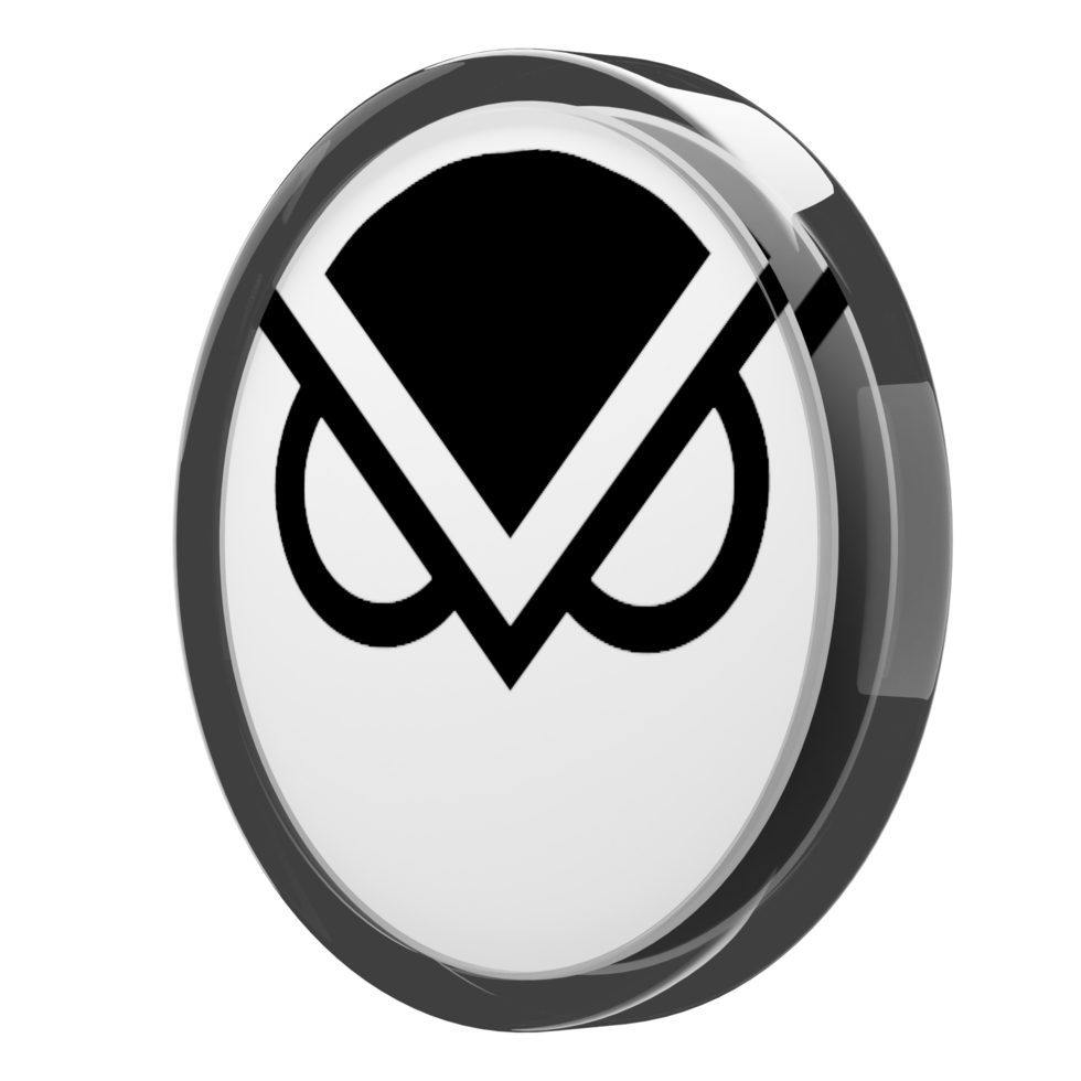Gnosis ,GNO Glass Crypto Coin 3D Illustration png