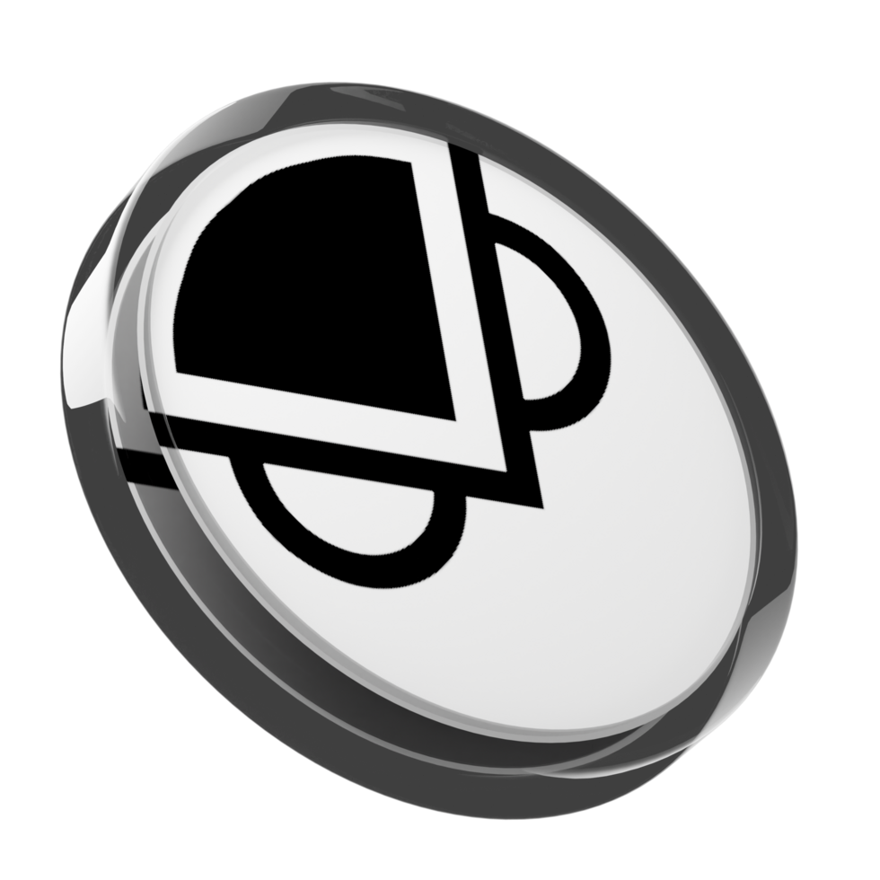 Gnosis ,GNO Glass Crypto Coin 3D Illustration png