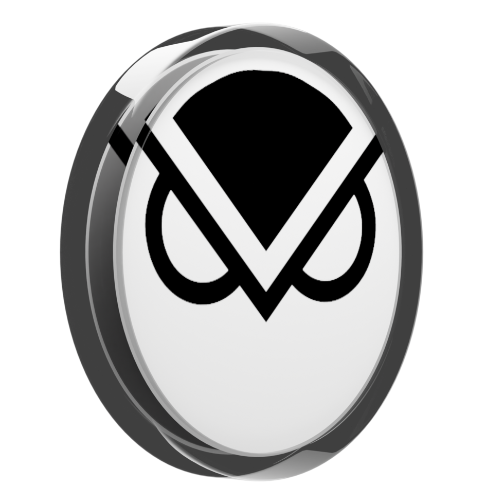 Gnosis ,GNO Glass Crypto Coin 3D Illustration png