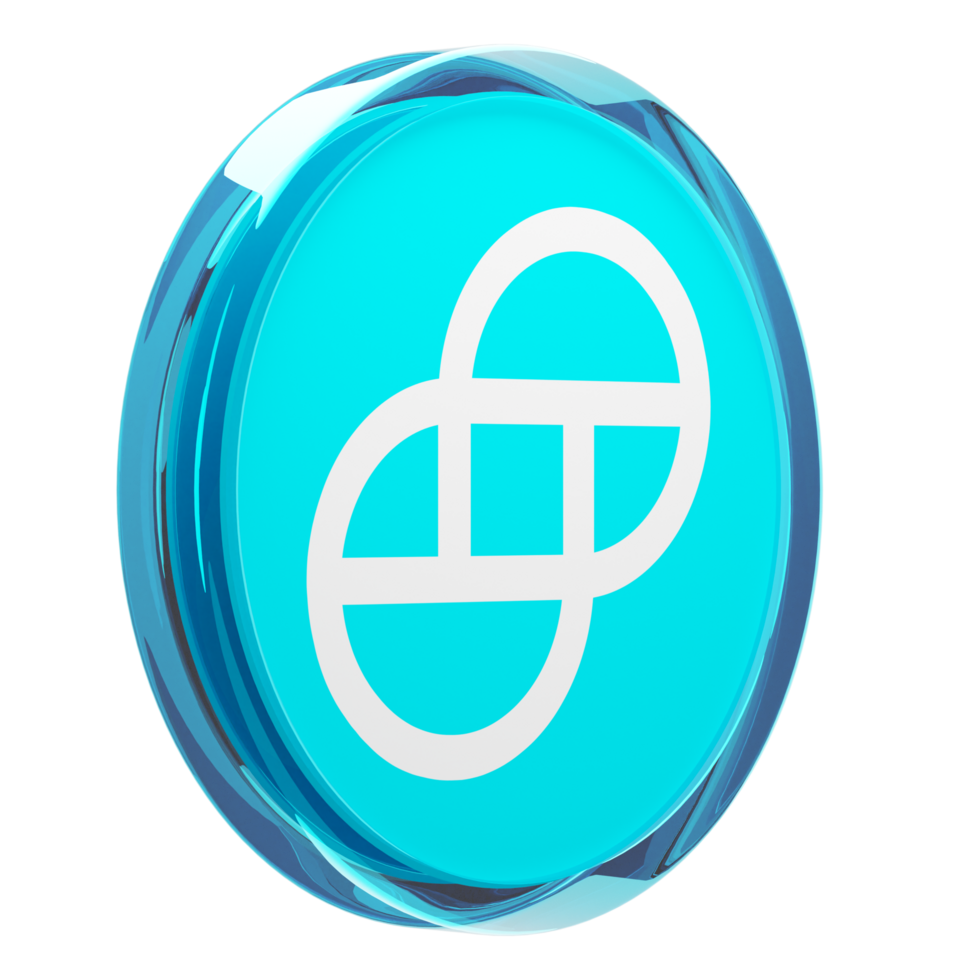Gemini Dollar ,GUSD Glass Crypto Coin 3D Illustration png