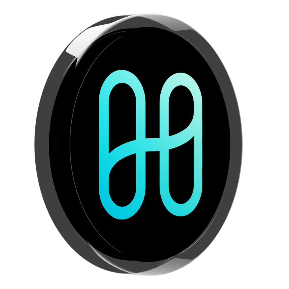 Harmony ,ONE Glass Crypto Coin 3D Illustration png