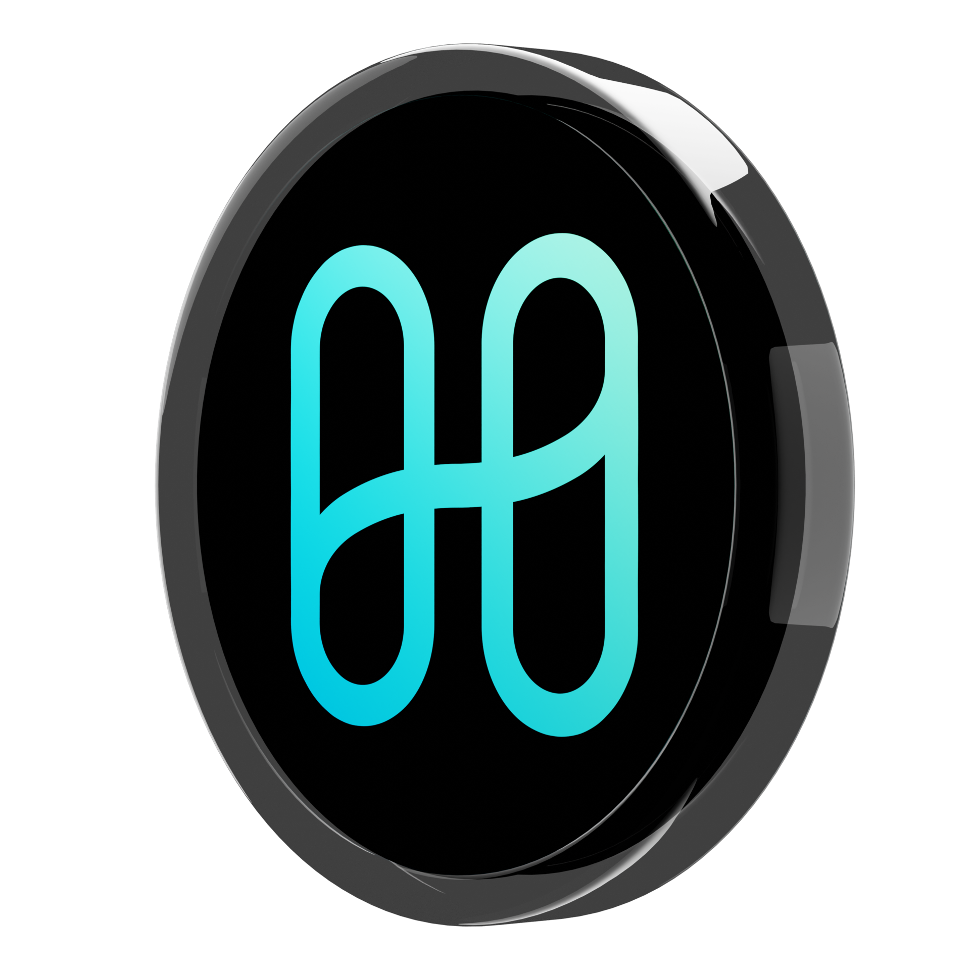Harmony ,ONE Glass Crypto Coin 3D Illustration 24092939 PNG