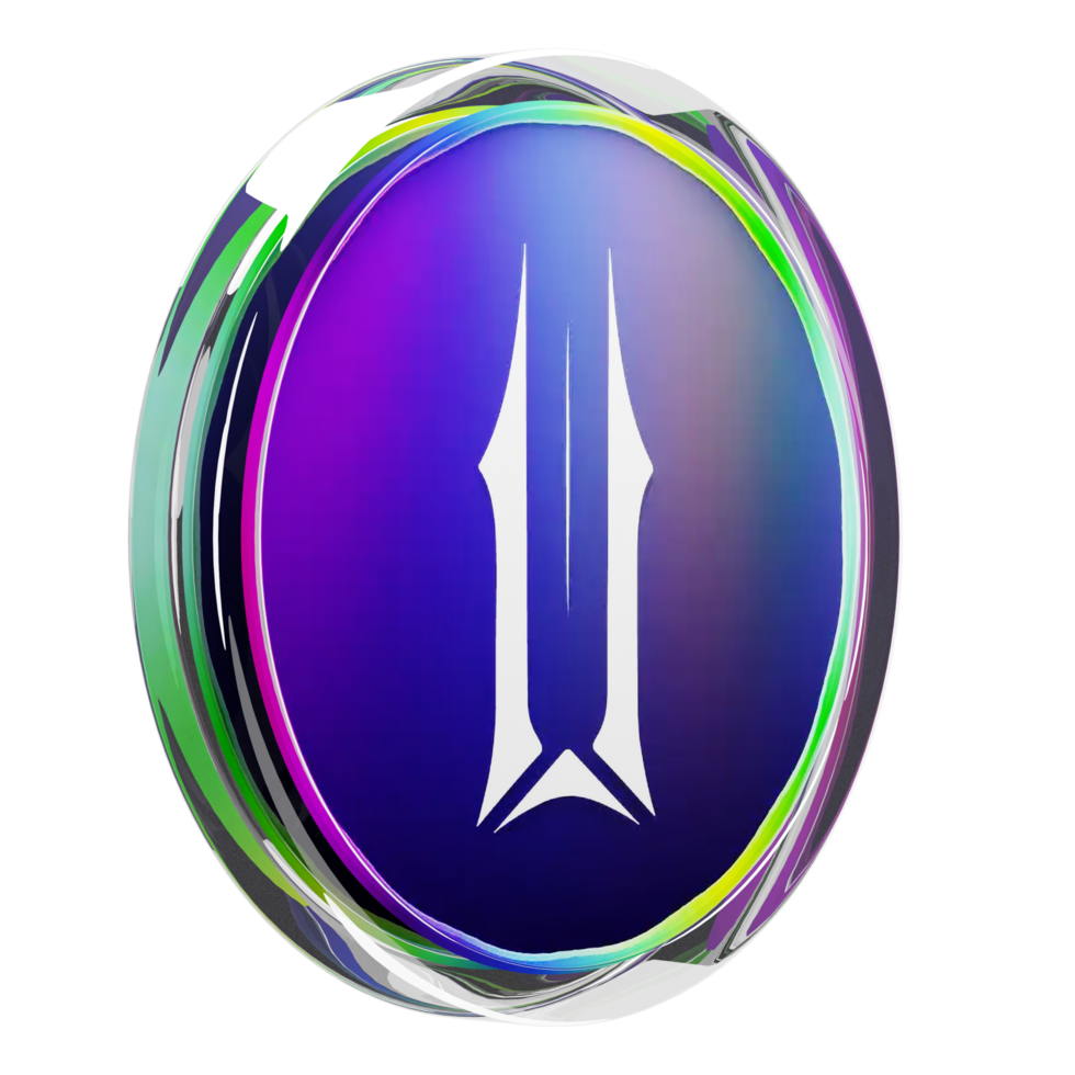 Illuvium ,ILV Glass Crypto Coin 3D Illustration png
