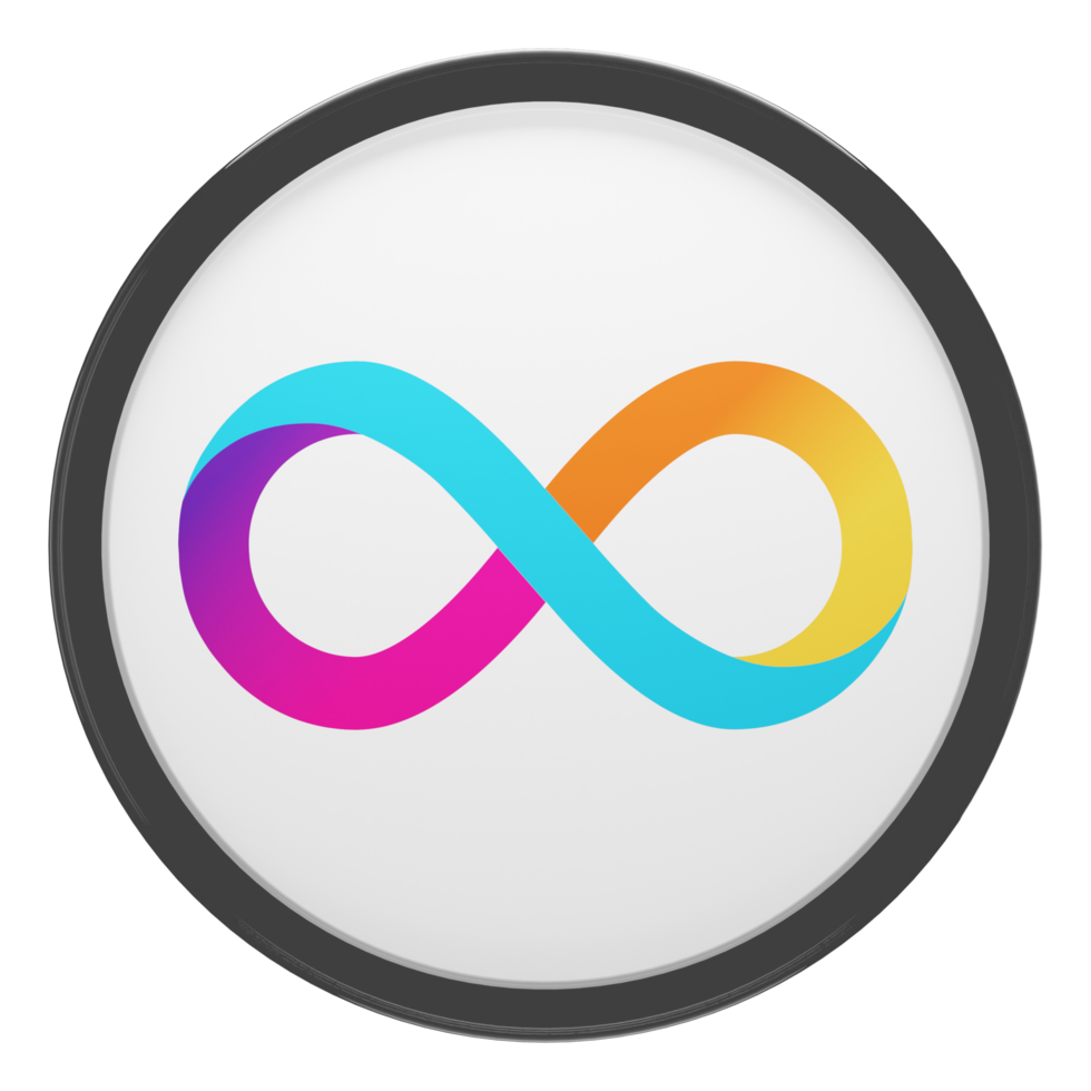 Internet Computer ,ICP Glass Crypto Coin 3D Illustration png