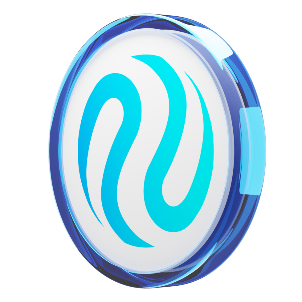 Injective ,INJ0003 Glass Crypto Coin 3D Illustration png