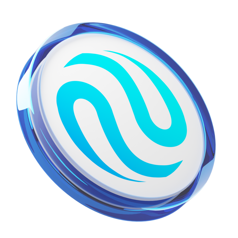 Injective ,INJ0005 Glass Crypto Coin 3D Illustration png