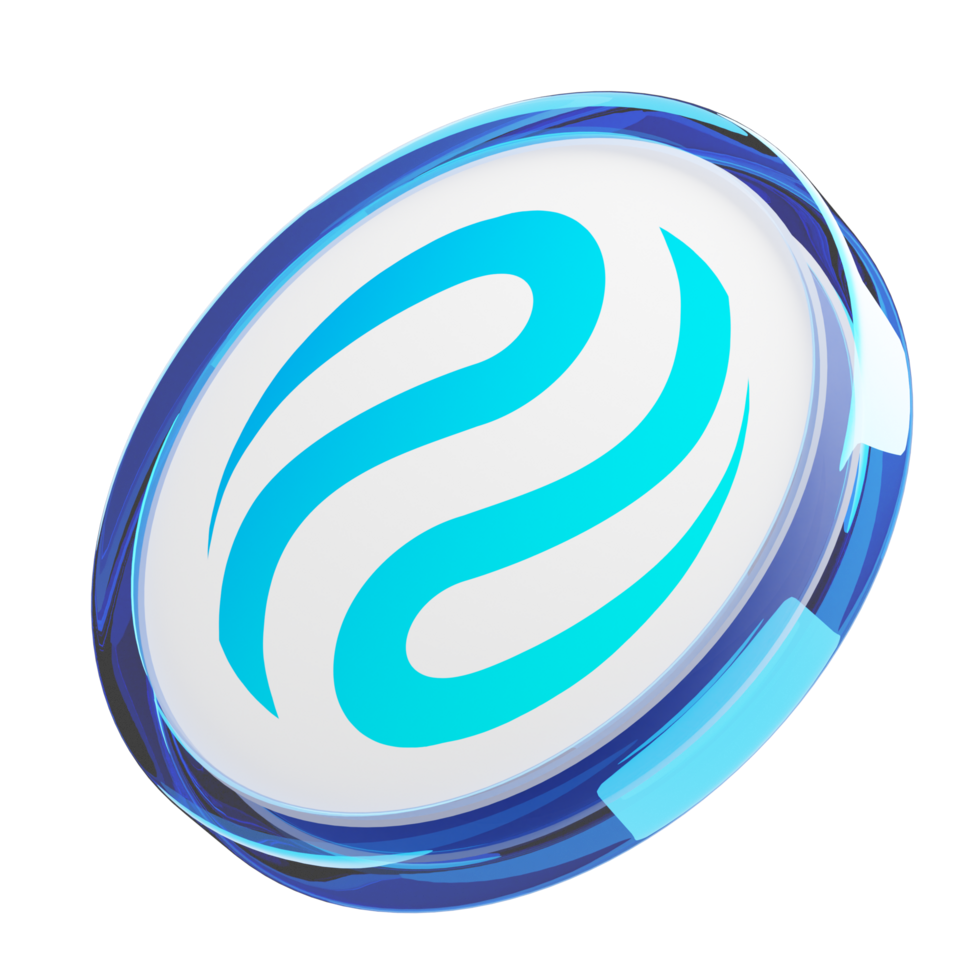Injective ,INJ0004 Glass Crypto Coin 3D Illustration png
