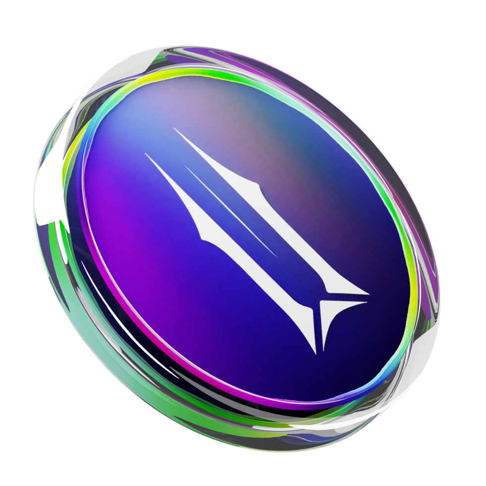Illuvium ,ILV Glass Crypto Coin 3D Illustration png