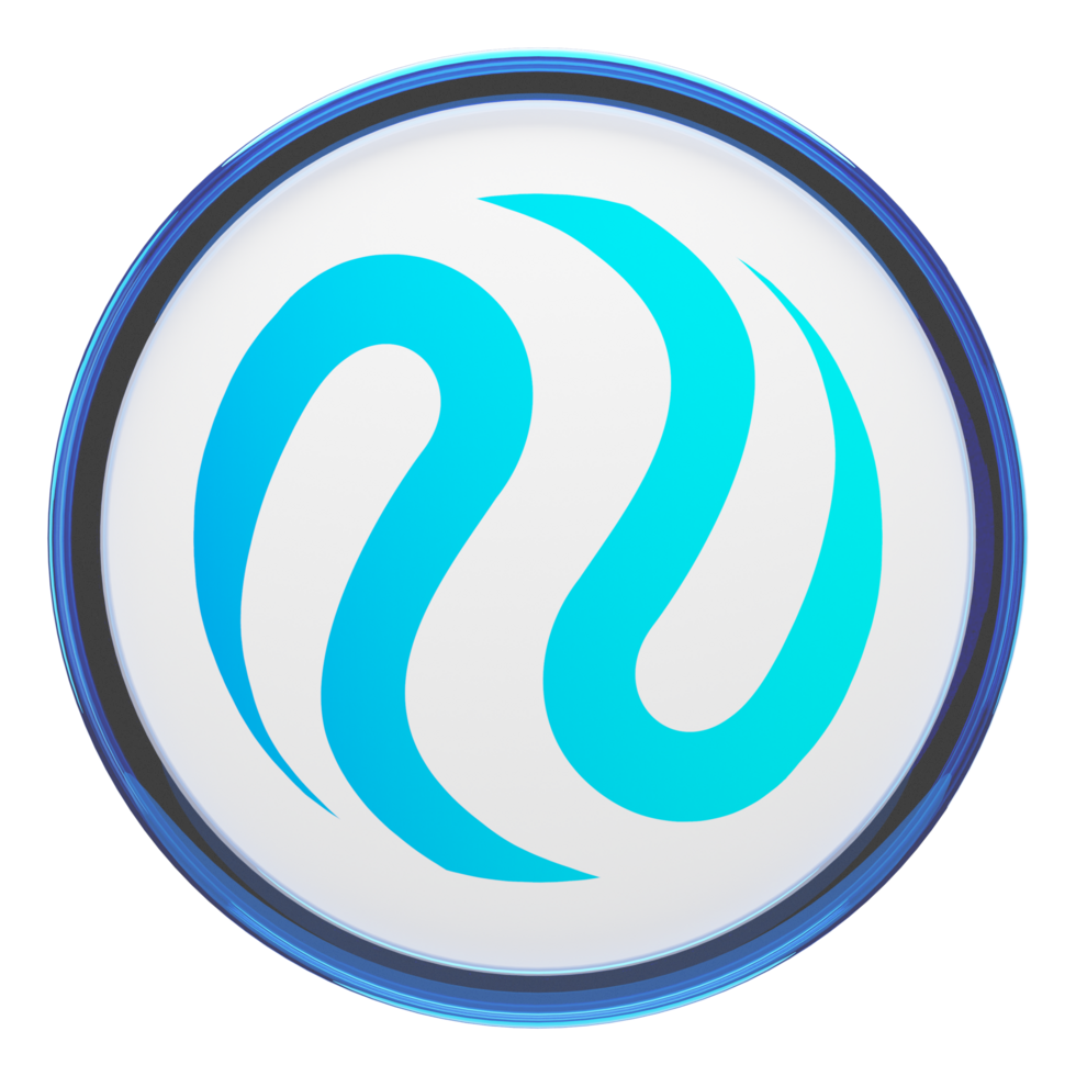 Injective ,INJ Glass Crypto Coin 3D Illustration png