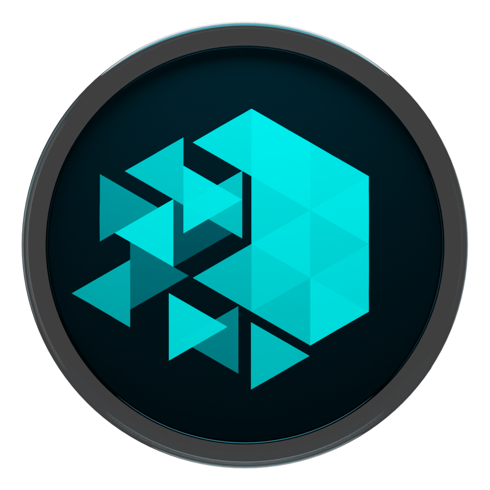 IoTeX ,IOTX Glass Crypto Coin 3D Illustration png