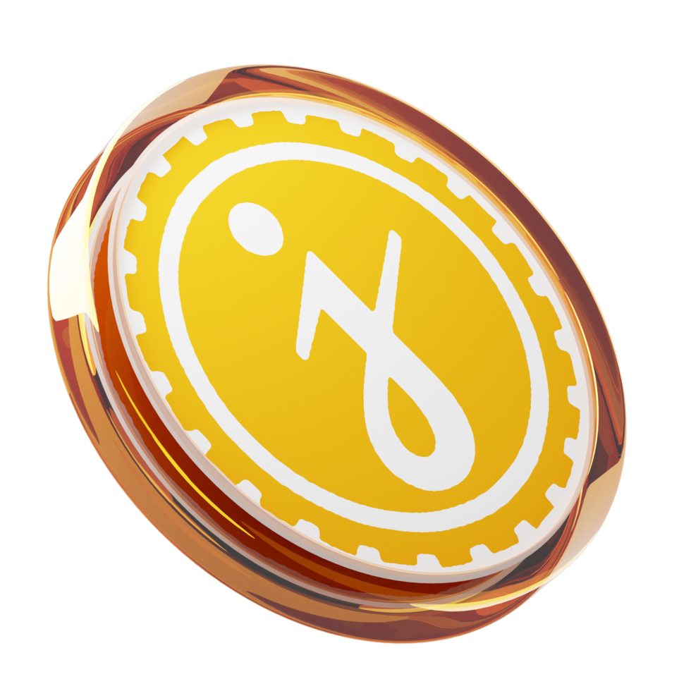 JasmyCoin ,JASMY Glass Crypto Coin 3D Illustration png