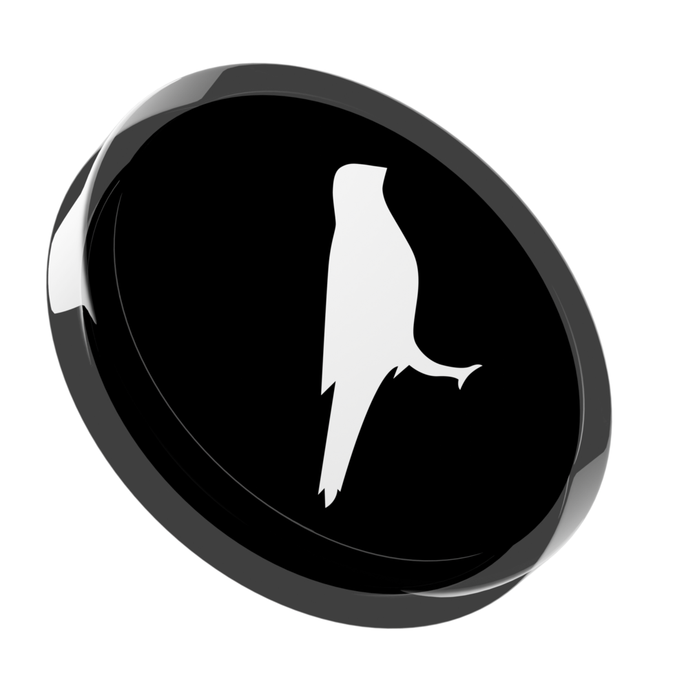 Kusama ,KSM Glass Crypto Coin 3D Illustration png