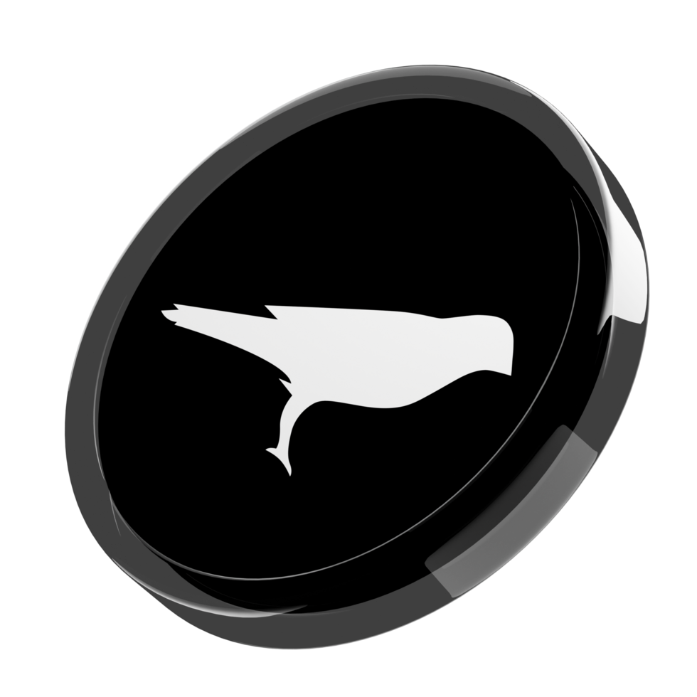 Kusama ,KSM Glass Crypto Coin 3D Illustration png
