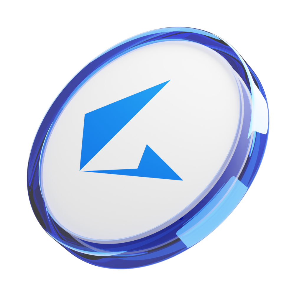 Loopring ,LRC Glass Crypto Coin 3D Illustration png