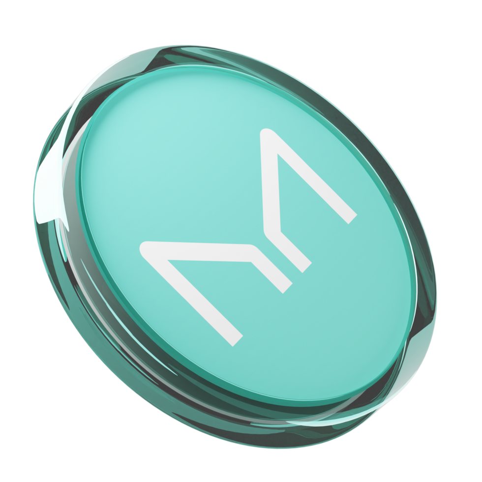Maker ,MKR Glass Crypto Coin 3D Illustration png