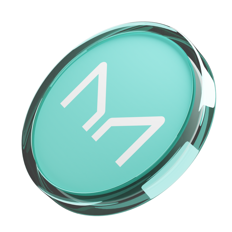 Maker ,MKR Glass Crypto Coin 3D Illustration png