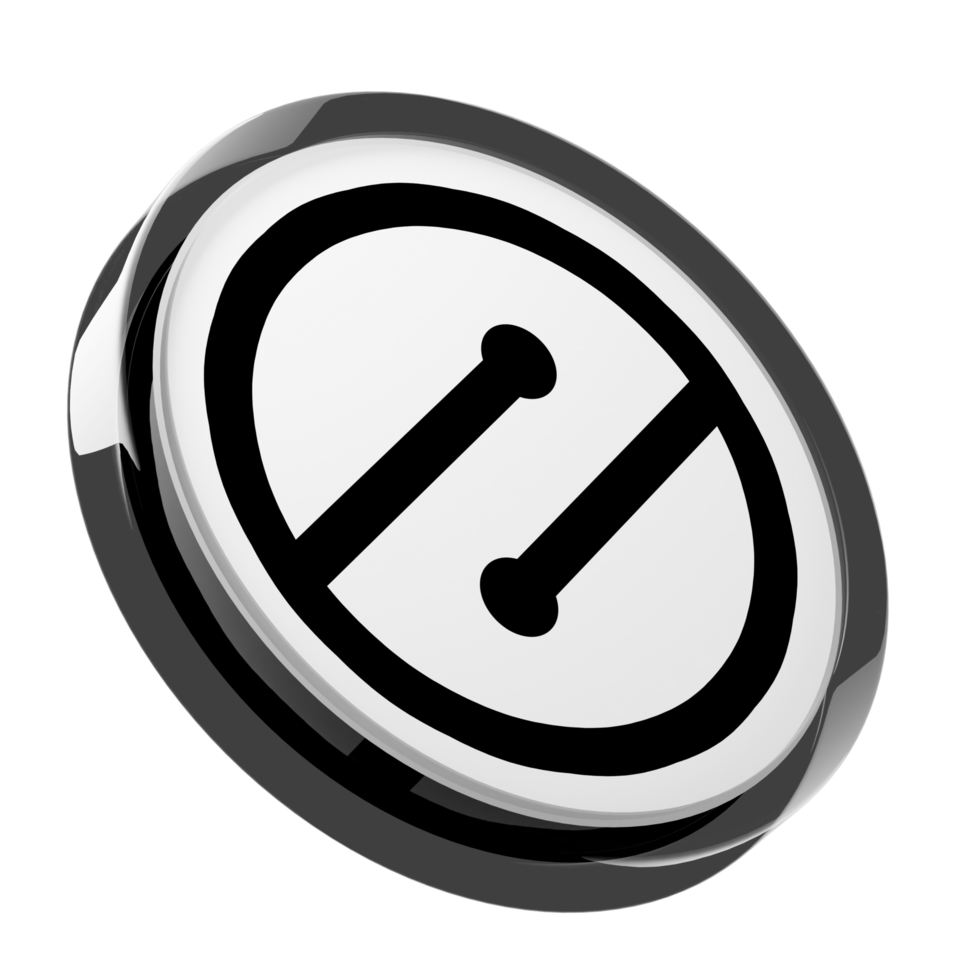 MobileCoin ,MOB Glass Crypto Coin 3D Illustration png