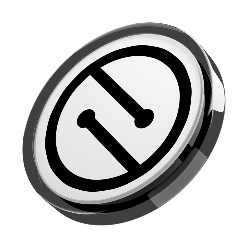 MobileCoin ,MOB Glass Crypto Coin 3D Illustration png