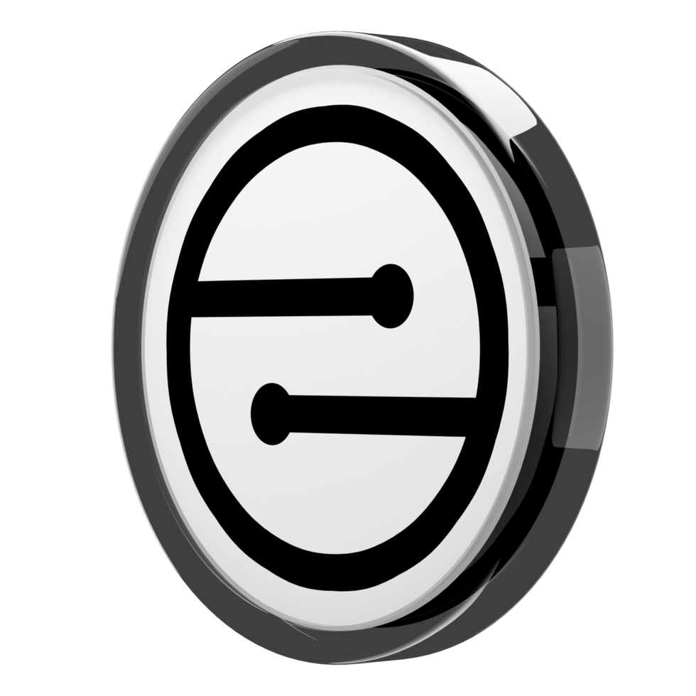MobileCoin ,MOB Glass Crypto Coin 3D Illustration png