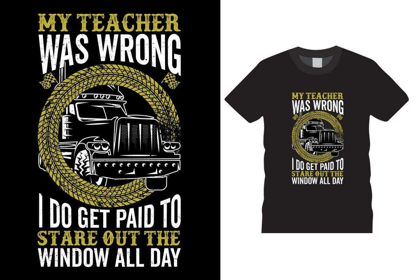 tractor tshirt design vector