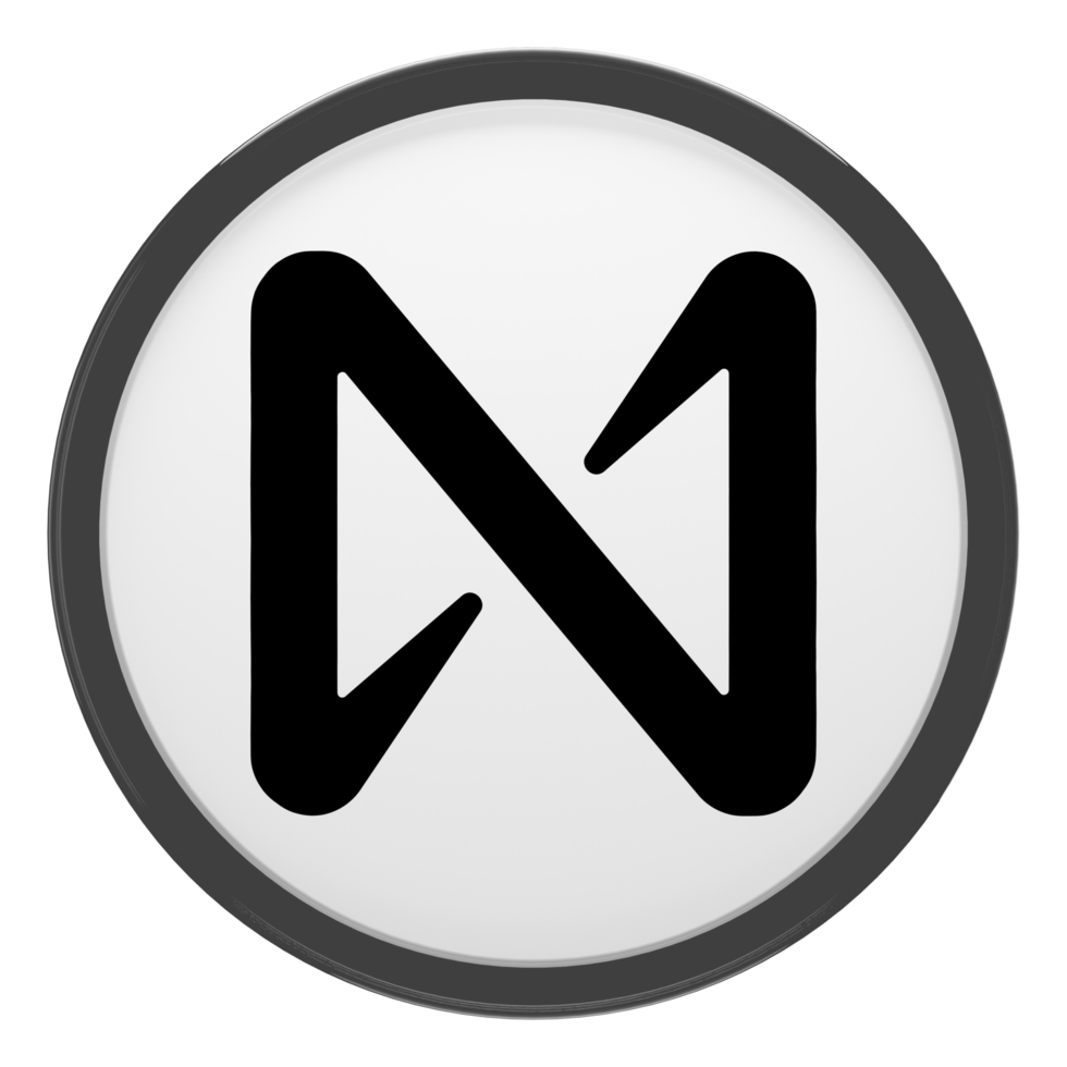 NEAR Protocol ,NEAR Glass Crypto Coin 3D Illustration png