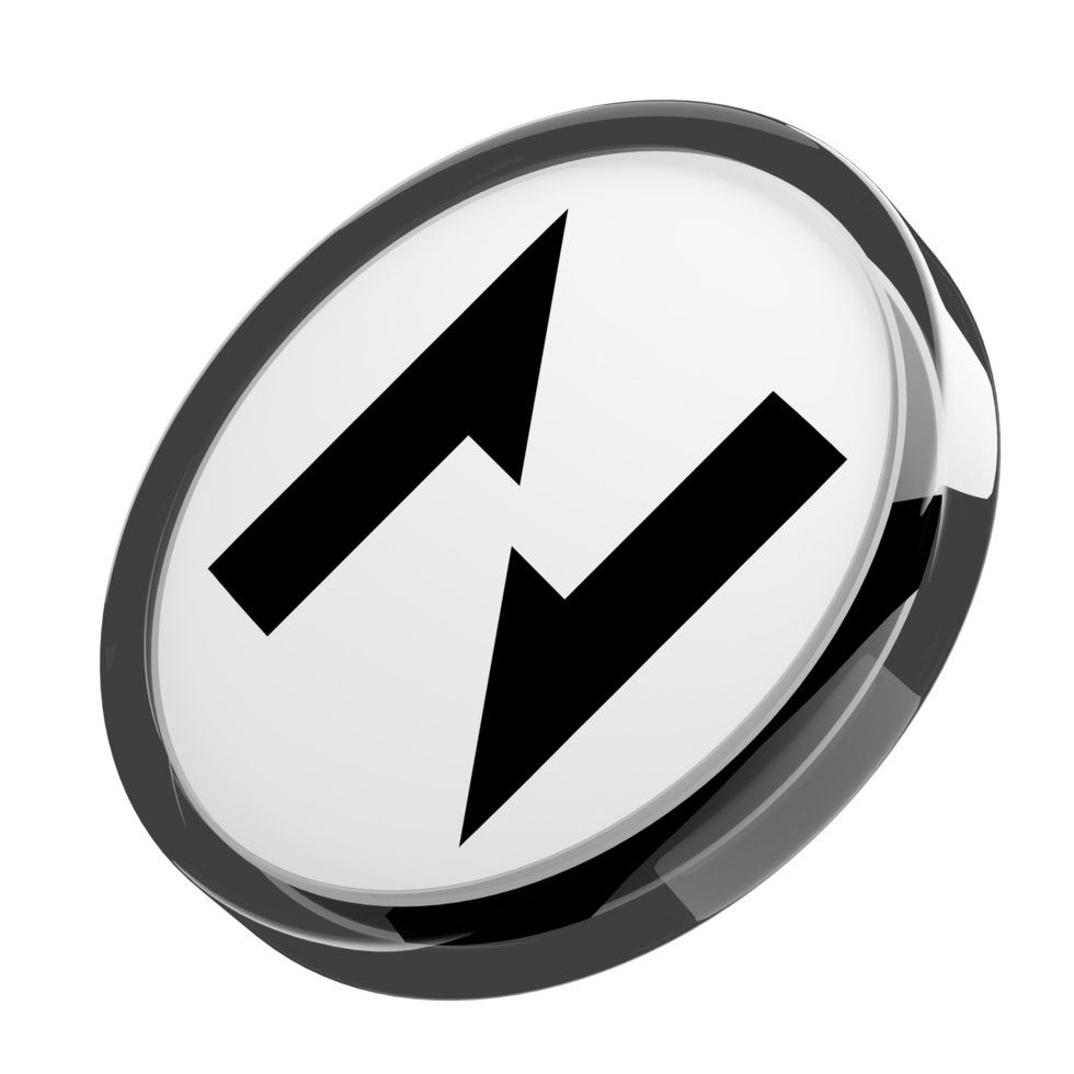 Nervos Network ,CKB Glass Crypto Coin 3D Illustration png