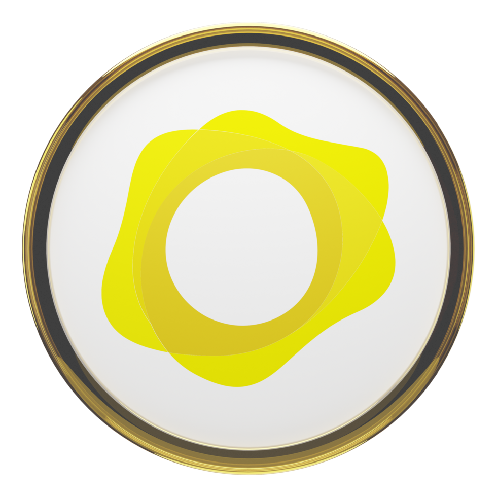 PAX Gold ,PAXG Glass Crypto Coin 3D Illustration png