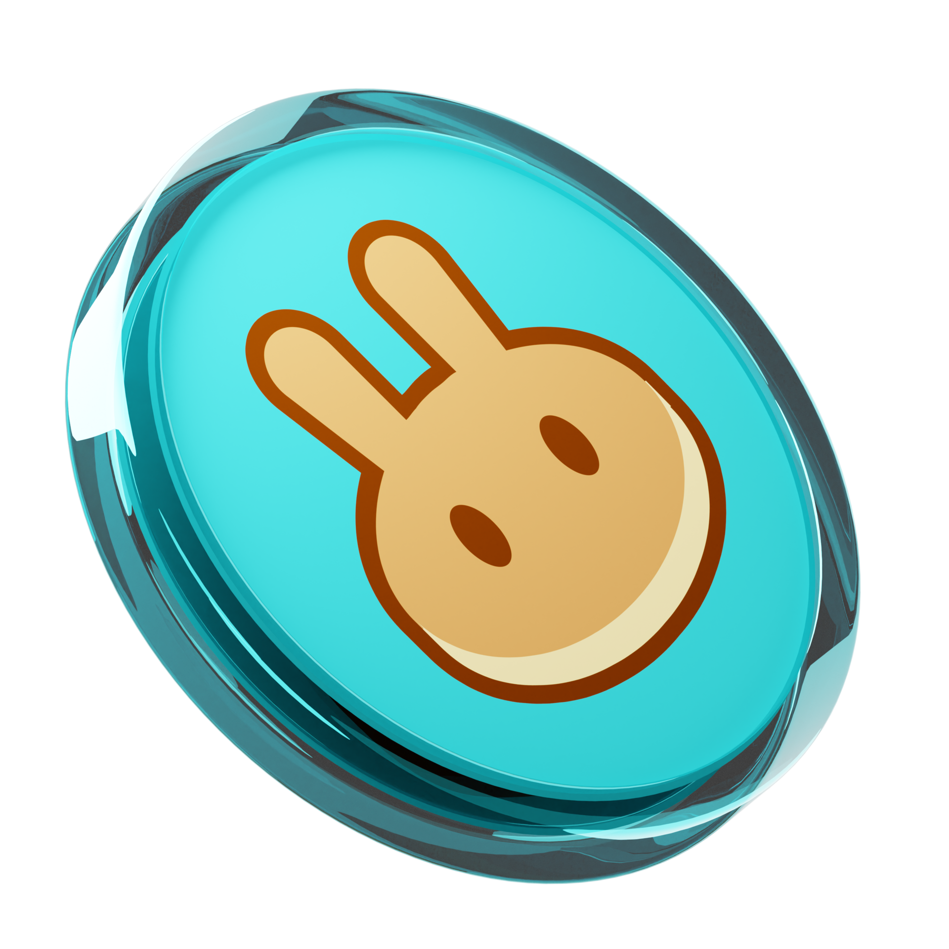 PancakeSwap ,CAKE Glass Crypto Coin 3D Illustration 24093213 PNG