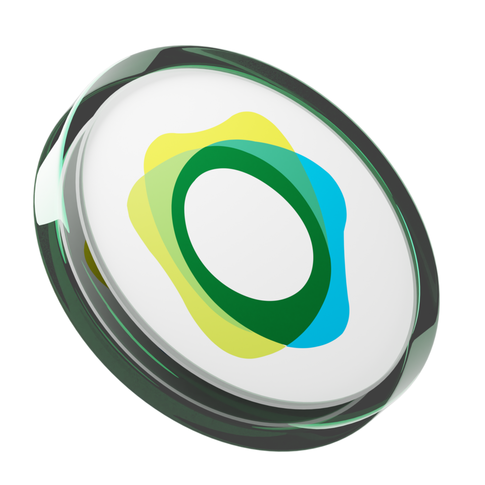 Pax Dollar ,USDP Glass Crypto Coin 3D Illustration png
