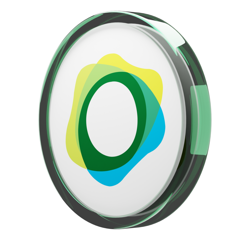 Pax Dollar ,USDP Glass Crypto Coin 3D Illustration png