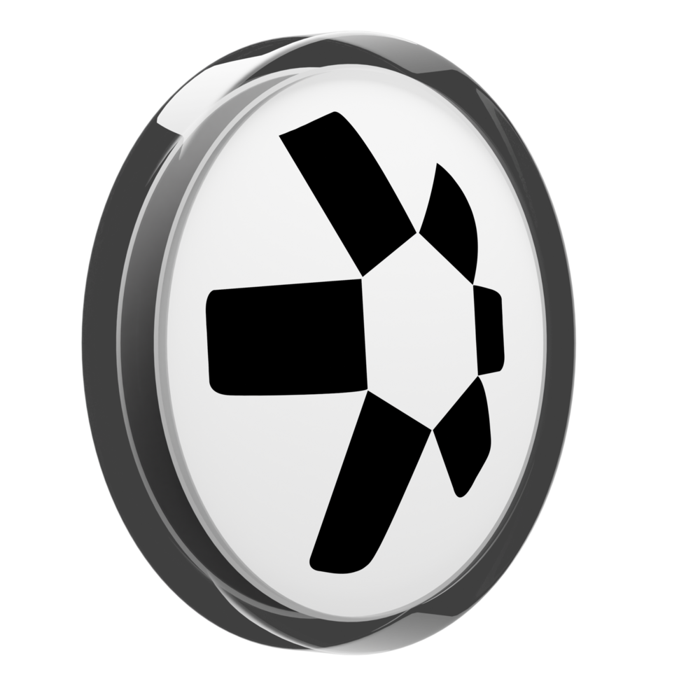 Quant ,QNT Glass Crypto Coin 3D Illustration png