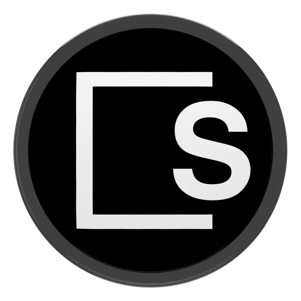 SKALE ,SKL Glass Crypto Coin 3D Illustration png