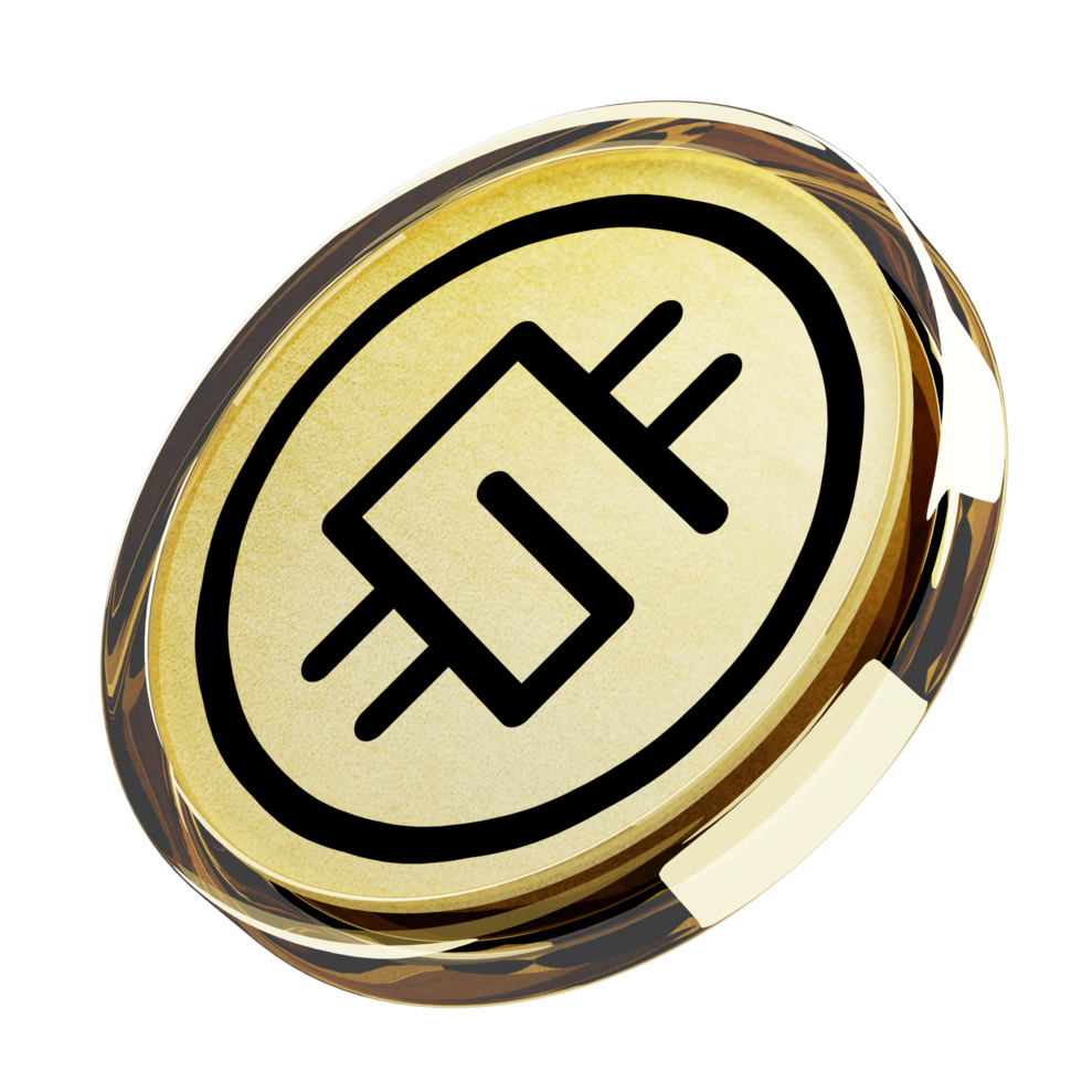 STEPN ,GMT Glass Crypto Coin 3D Illustration png