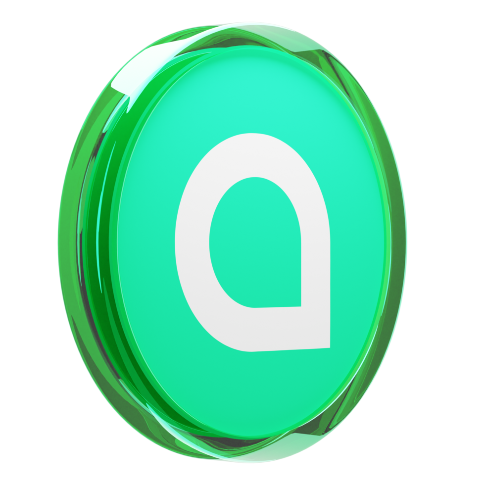Siacoin ,SC Glass Crypto Coin 3D Illustration png