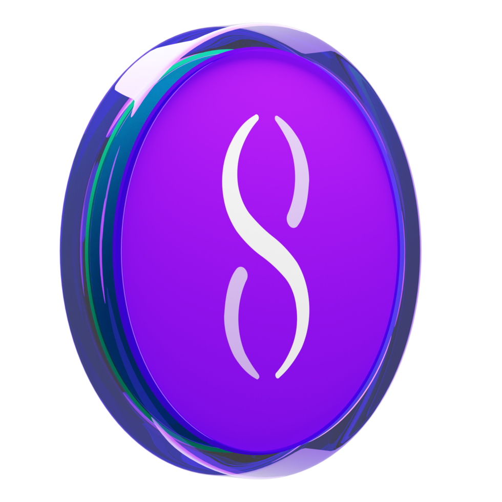 SingularityNET ,AGIX Glass Crypto Coin 3D Illustration png