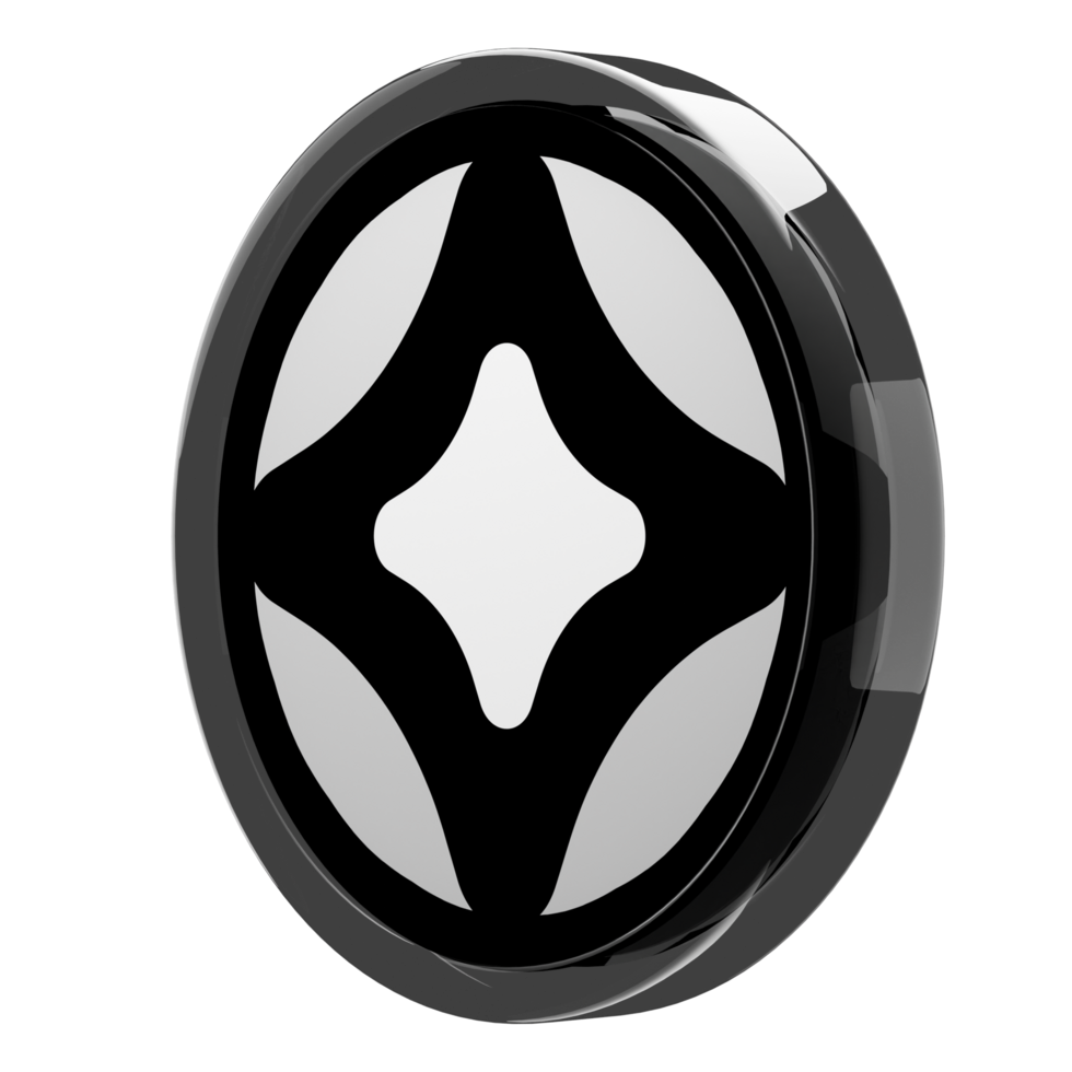 Stargate Finance ,STG Glass Crypto Coin 3D Illustration png