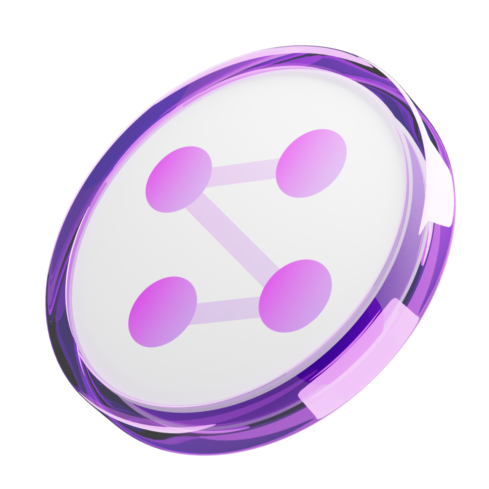 Synapse ,SYN Glass Crypto Coin 3D Illustration png